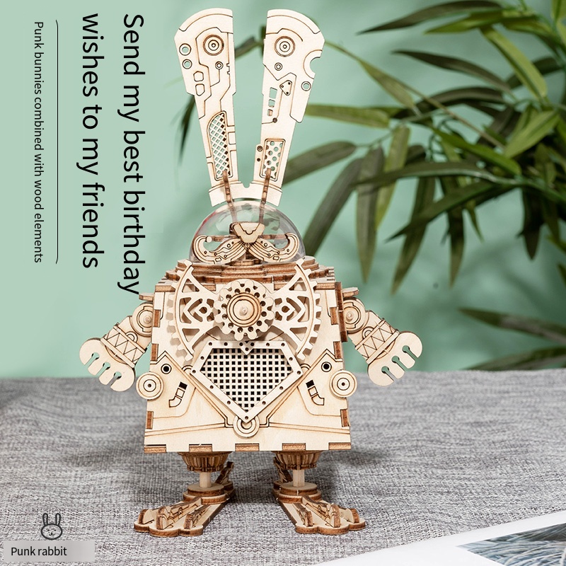 Woodworking Rabbet - DIY Mechanical Wooden Model Kit for