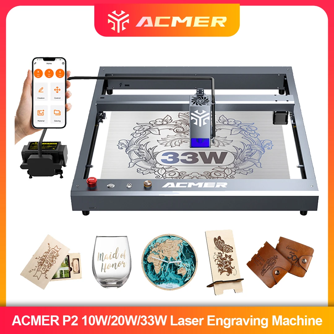 Woodworking Laser - ACMER P2 Laser Engraver 33W 20W