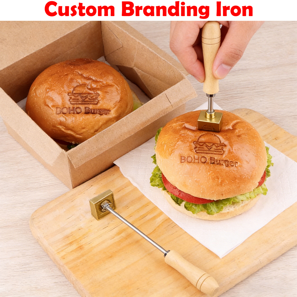 Woodworking Logo Design - M8 Custom Branding Iron Stamp Personalized