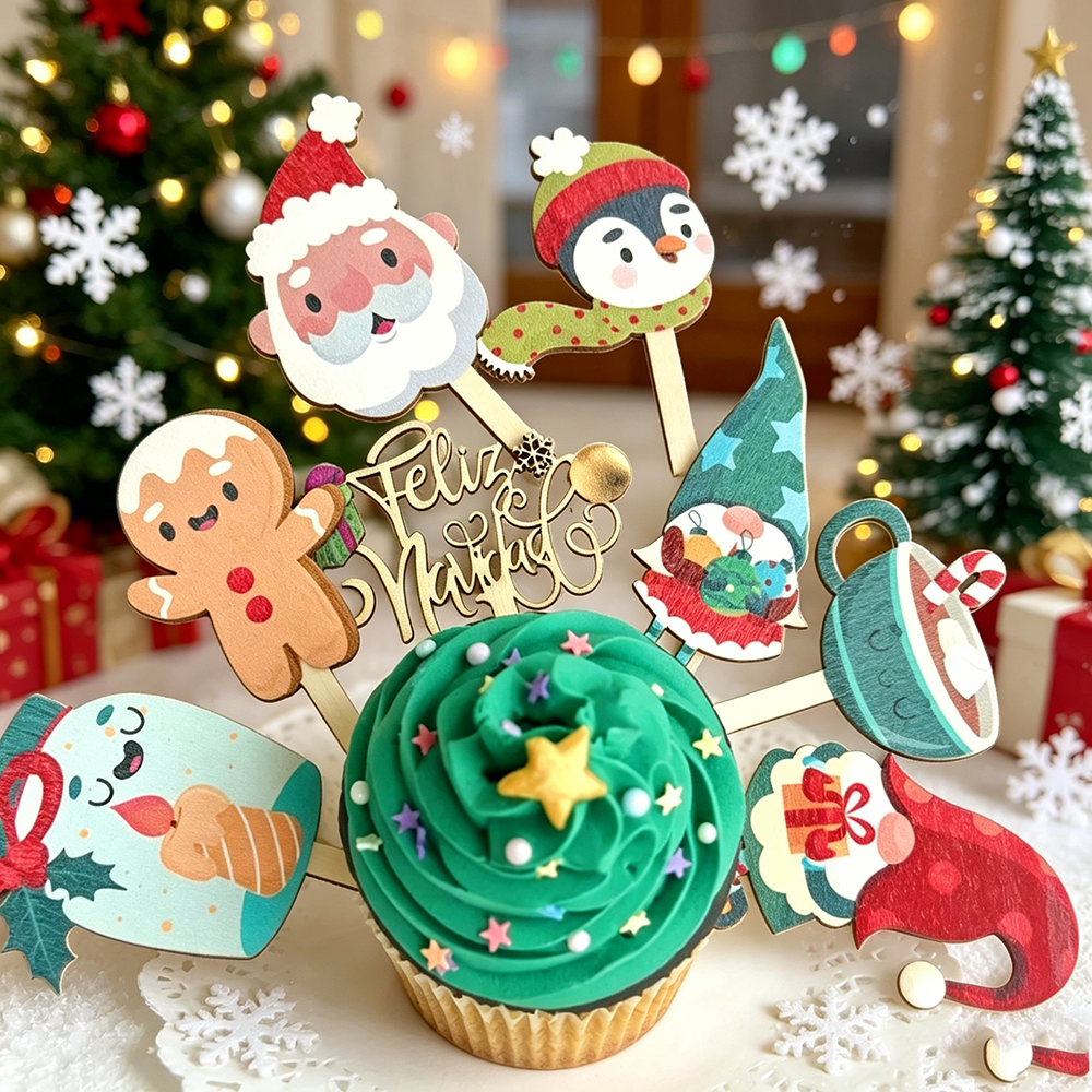 Spanish Festive Printed Wooden - Woodworking Xmas Decorations 리뷰 및 가격