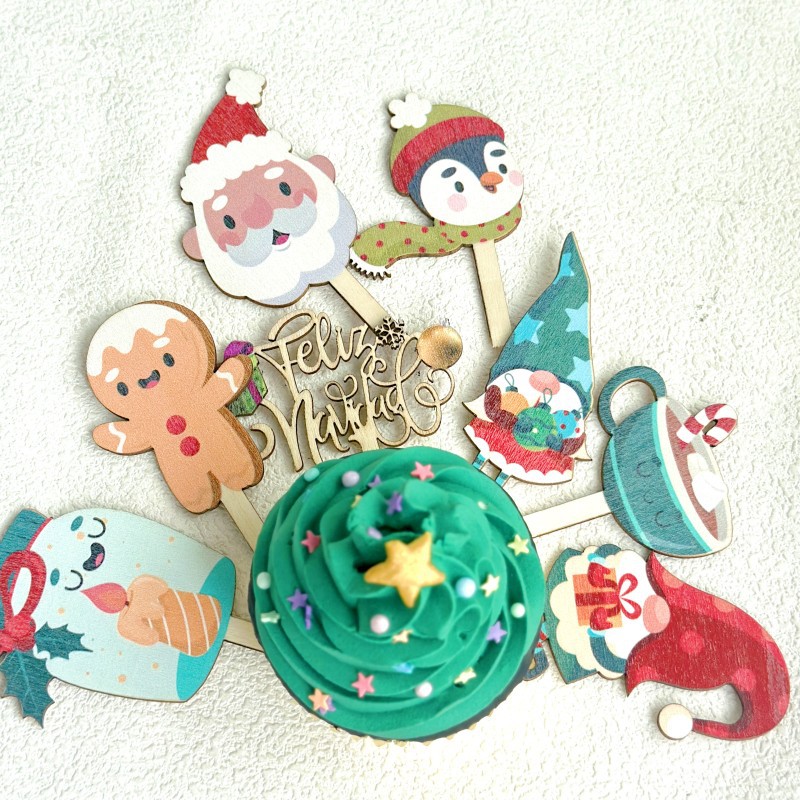 Spanish Festive Printed Wooden - Woodworking Xmas Decorations 리뷰 및 가격