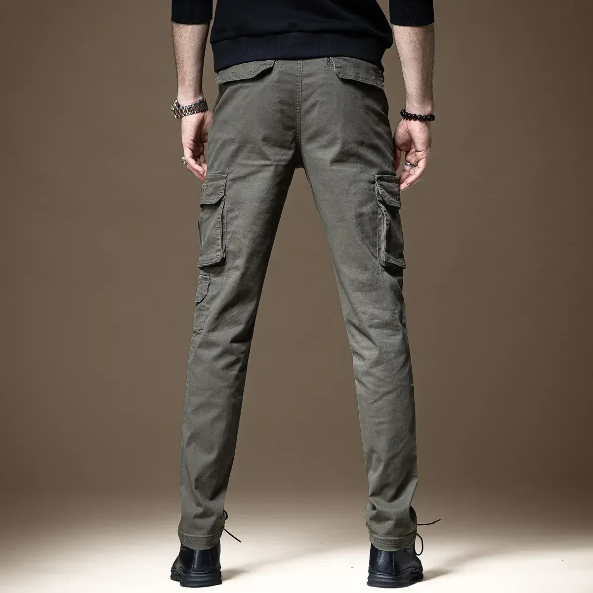 Trousers Man Black Slim Cargo  - Woodworking Brand 리뷰 및 가격