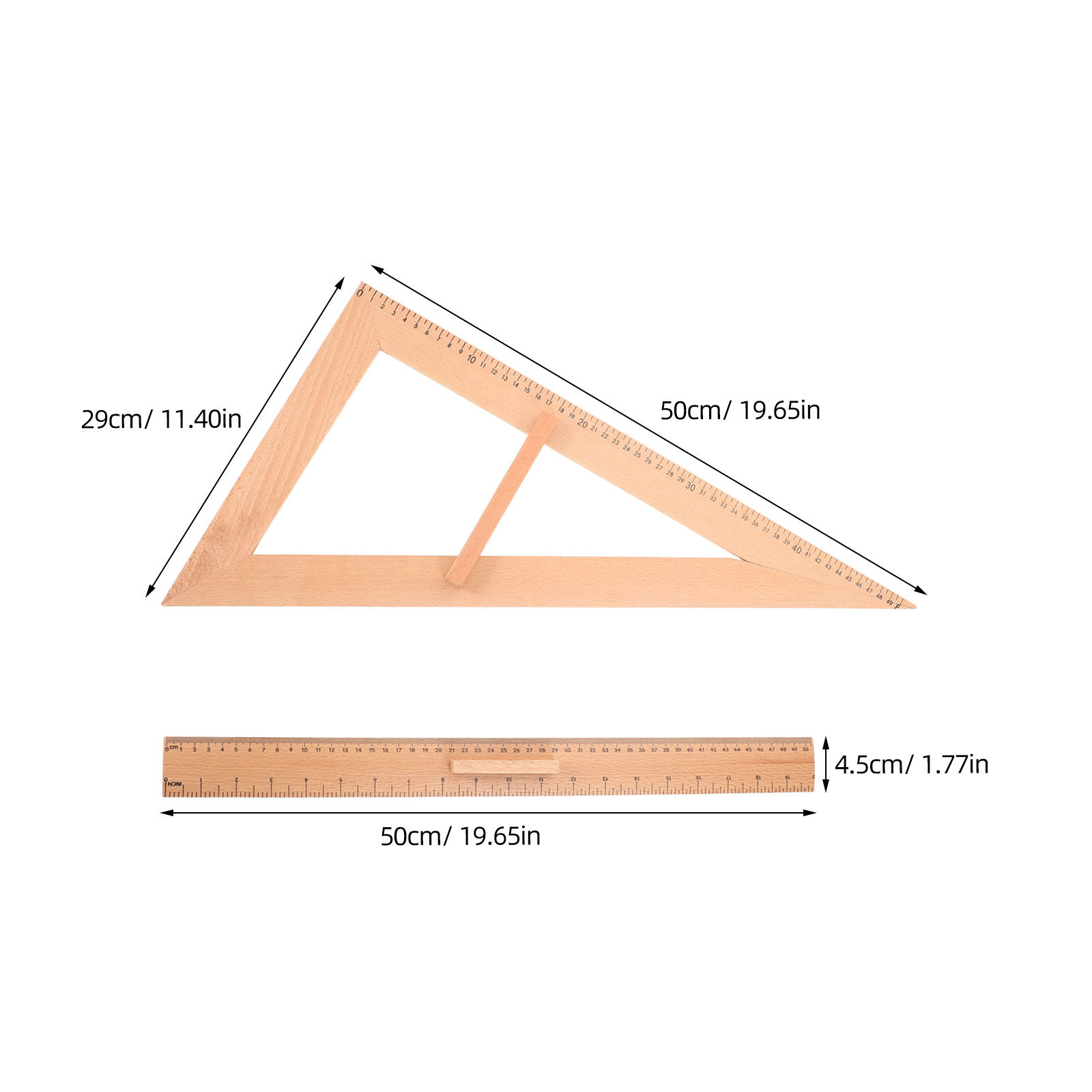 2Pcs Wooden Triangle Ruler Tea - Woodworking Crafts 리뷰 및 가격