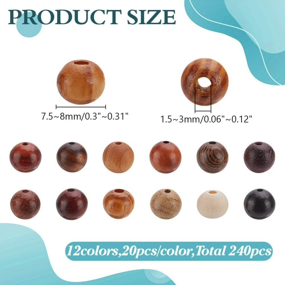 240Pcs 12 Colors Wood Round Be - Woodworking Crafts 리뷰 및 가격