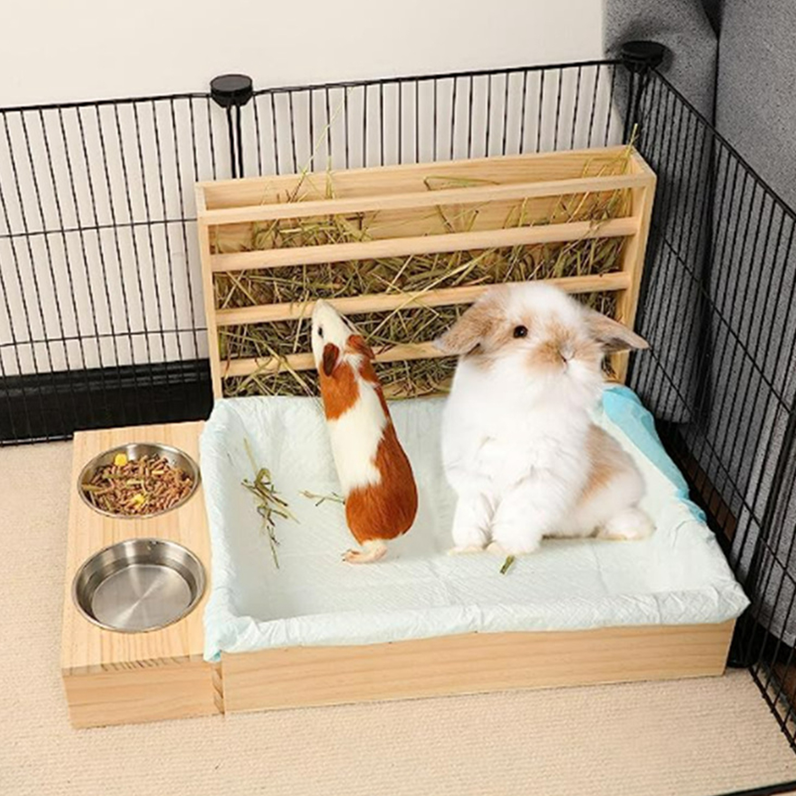 Wooden Rabbit Hay Feeder with  - Woodworking Rabbet 리뷰 및 가격