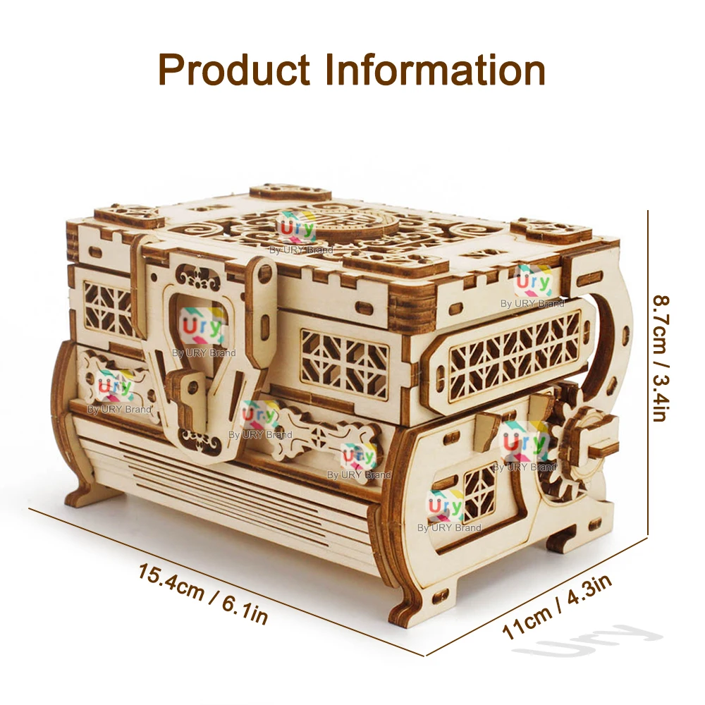 URY 3D Wooden Puzzle Mini Anti - Woodworking Women 리뷰 및 가격