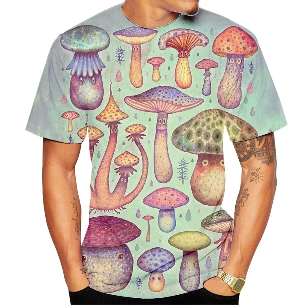Men T-shirt Retro Mushroom Tee - Woodworking Brand 리뷰 및 가격