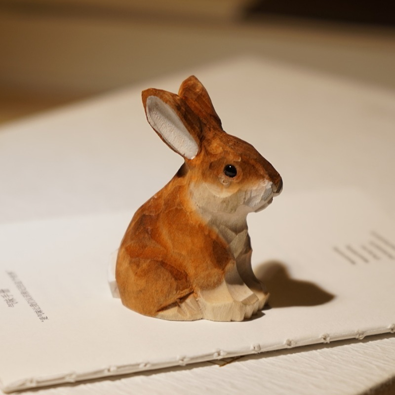 1PC Seated Bunny Hand Carved W - Woodworking Rabbet 리뷰 및 가격