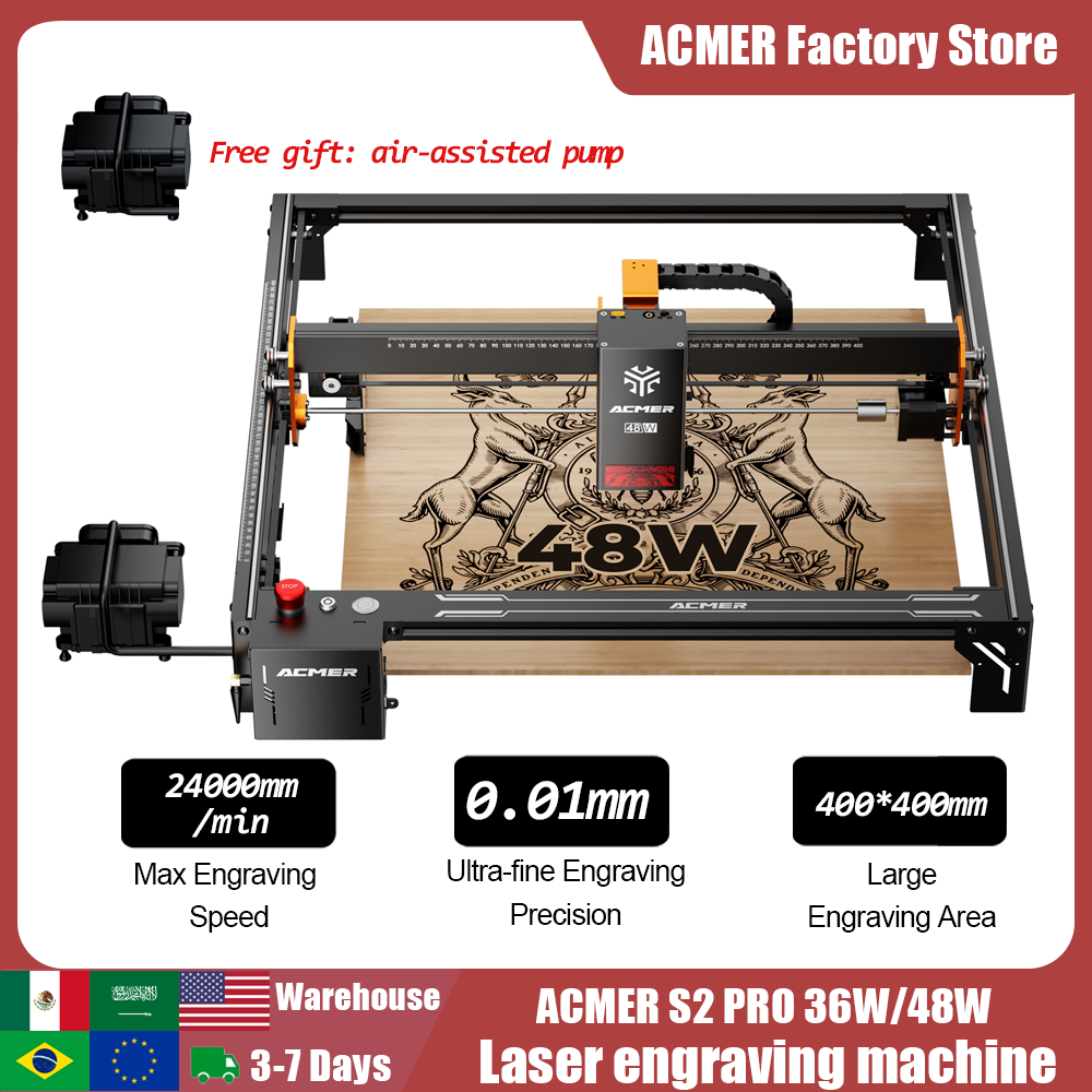 ACMER S2 PRO 36W/48W Laser Eng - Woodworking Laser 리뷰 및 가격