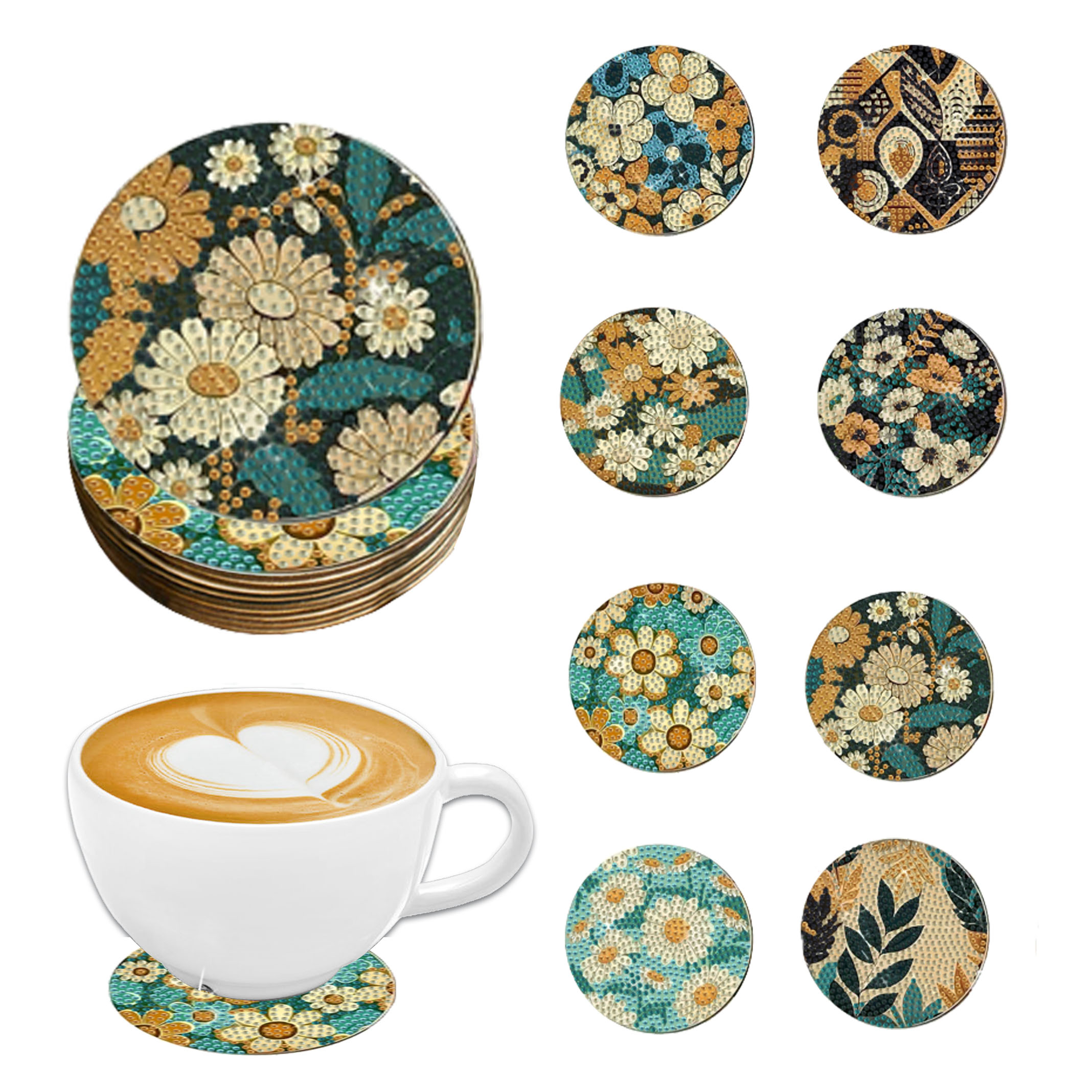 8 pieces DIY diamond Painting  - Woodworking Crafts 리뷰 및 가격