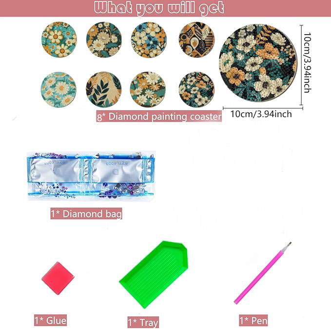 8 pieces DIY diamond Painting  - Woodworking Crafts 리뷰 및 가격