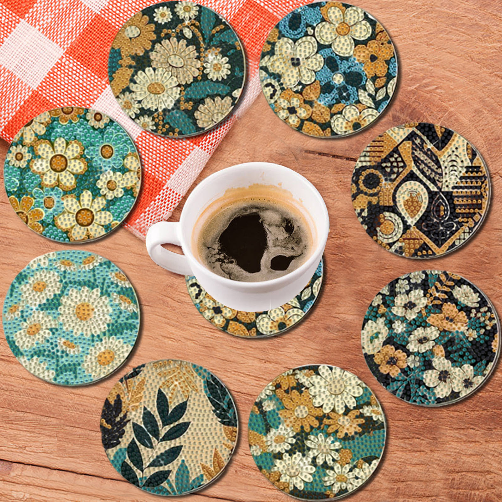 8 pieces DIY diamond Painting  - Woodworking Crafts 리뷰 및 가격